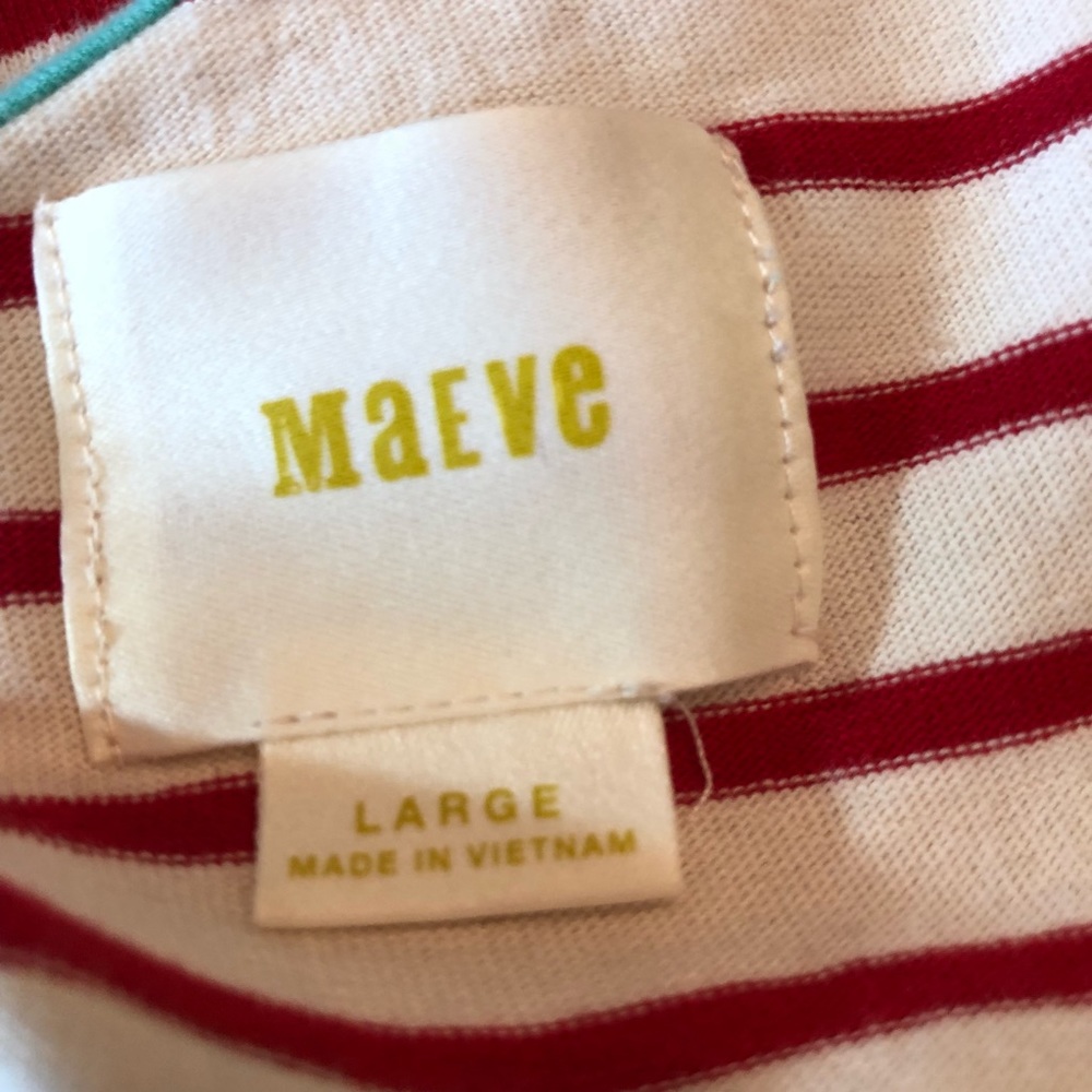 Maeve | Marketa . red stripped one shoulder dress - Picture 7 of 8